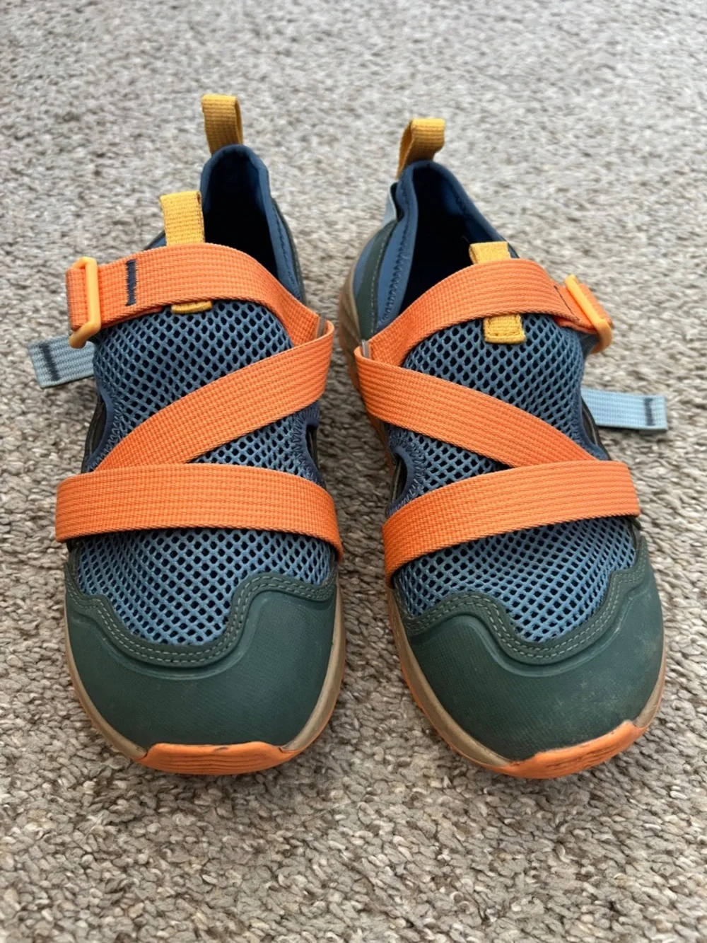 Chaco Kids Mesh Sandals in Blue, Orange & Green Size 5 Youth Unisex